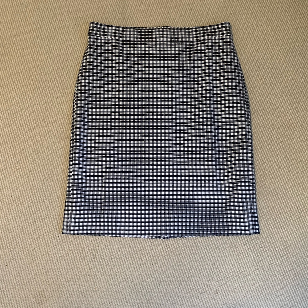 J. Crew, Black & White Gingham, No. 2 Pencil Skirt, Sz 8